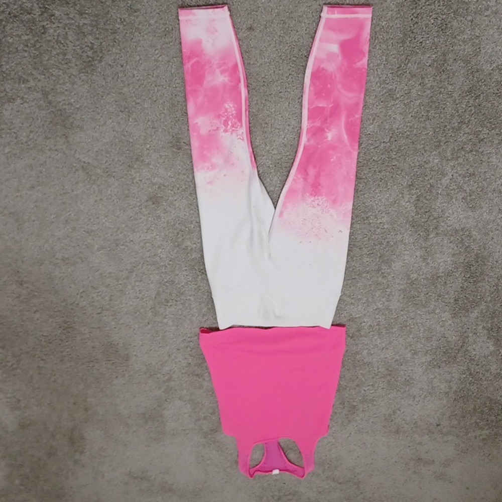 Athleta XS workout gear Hot Pink & White
